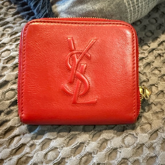 YSL Red Leather Wallet - Picture 1 of 10